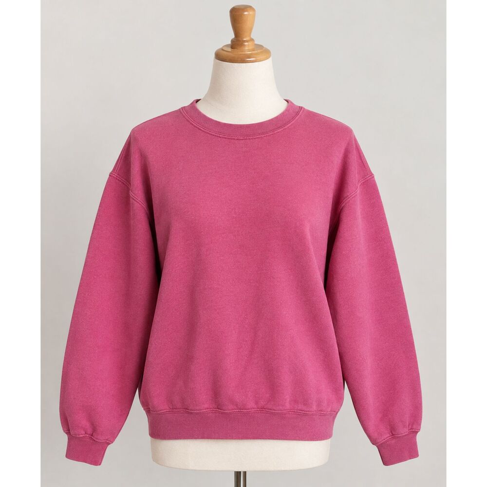 Gildan Heavy Blend Womens Medium Pink Crewneck Sweatshirt Cozy Casual Pullover